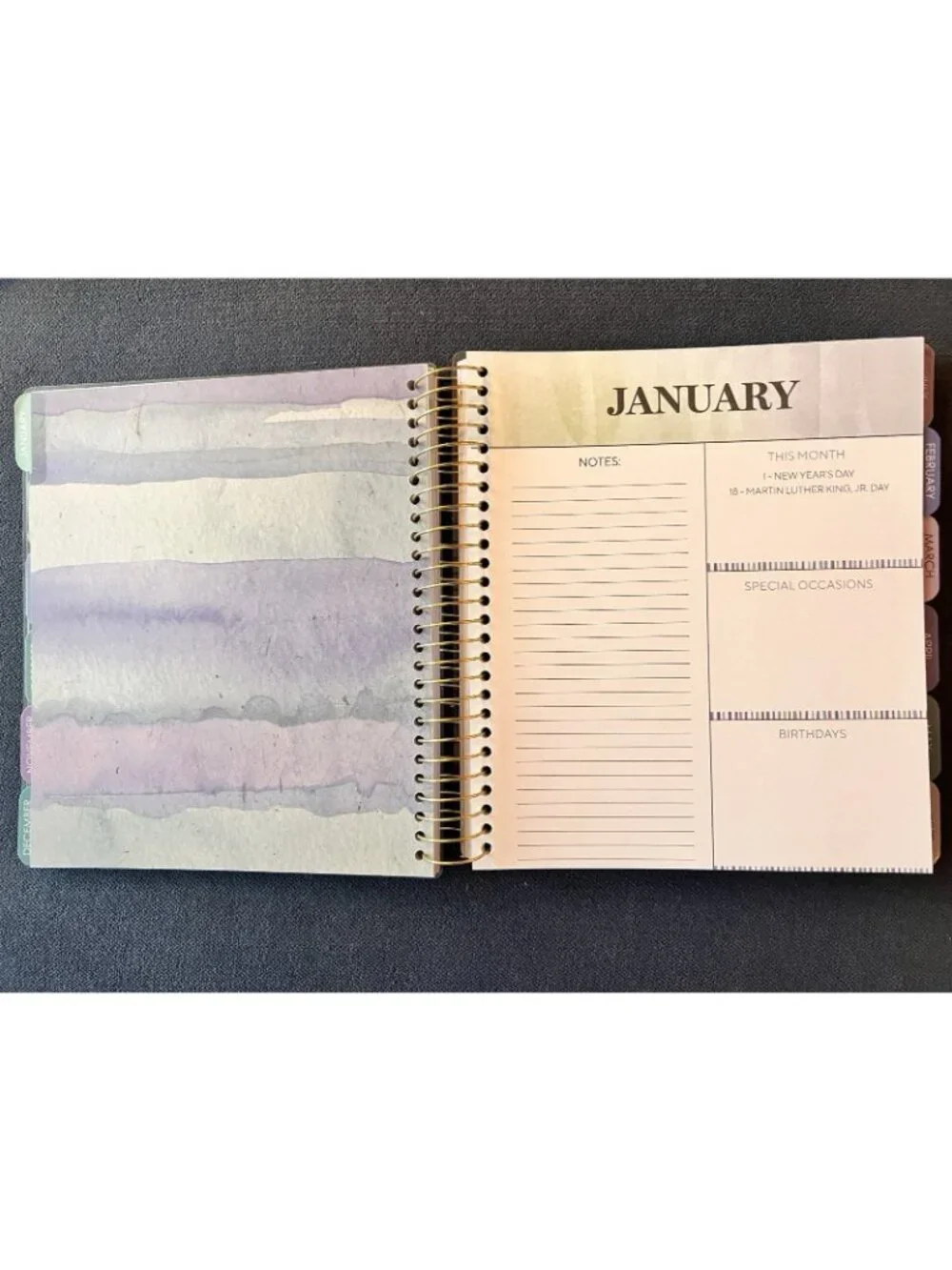 17 Month Daily Month Planner Scripture Phil 4:4 Blue Weekly Planning 2026-27 NEW